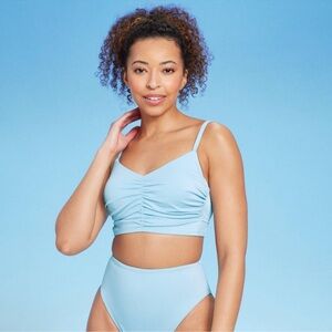 Ribbed Longline Underwire Bikini Top from Shade & Shore™